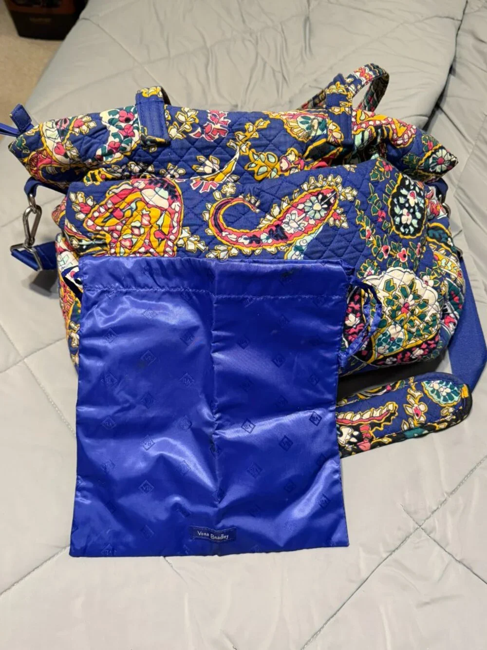 Vera Bradley Baby Diaper Bag Set w/ Changing Pad & Drawstring Pouch